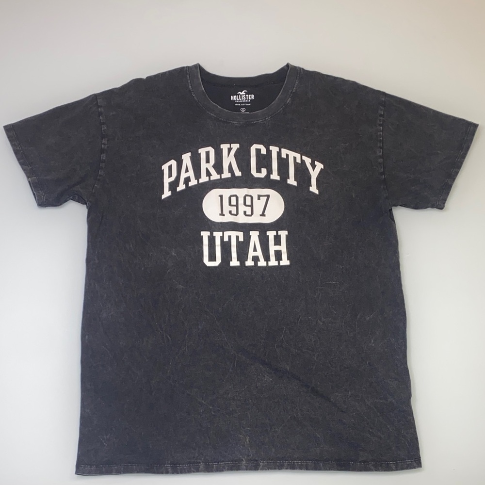 Hollister Charcoal Park City Graphic Tee